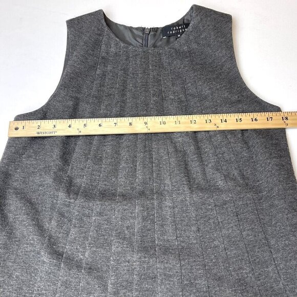 ROBERT RODRIGUEZ Womens MEDIUM Charcoal Sleeveless Seamed A-Line Knit DRESS - Picture 3 of 6